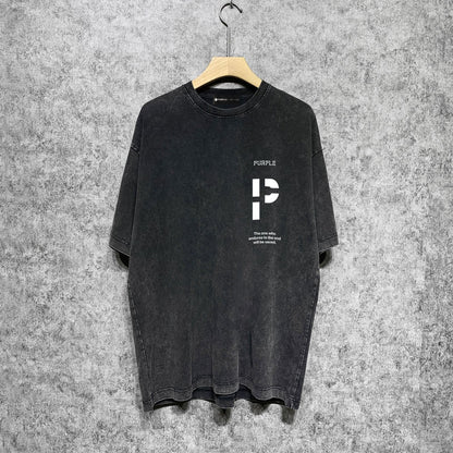 Purple Brand Distressed T Shirts Short Sleeve