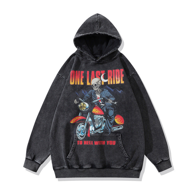 Men Hoodie Two-Dimensional Animation Printed Casual Hooded Sweater Couple Hoodie