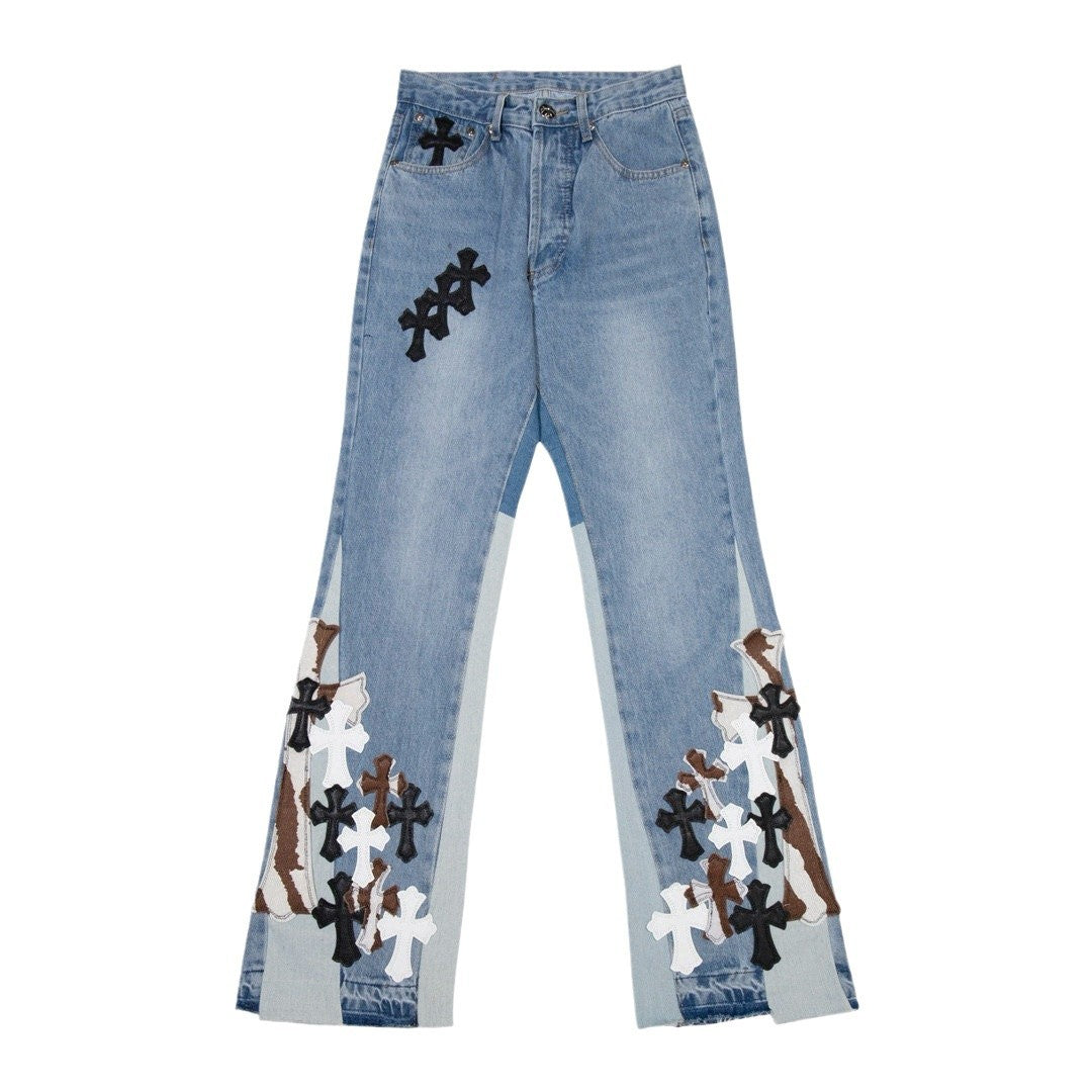 CHH Chrome Hearts Jeans Unisex Casual Loose Jeans