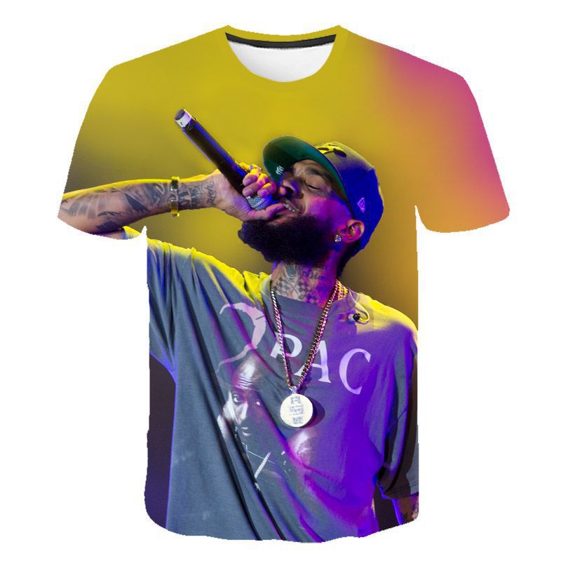 Nipsey Hussle T Shirts 3D Digital Printing Words