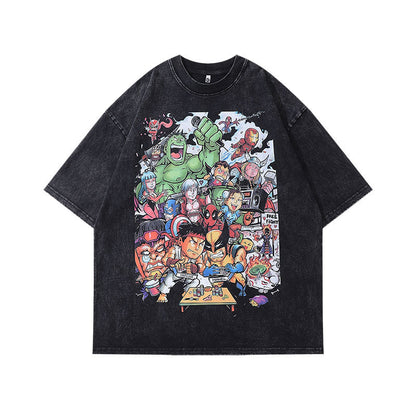 Men's T-Shirt Short-Sleeved T-shirt Men's and Women's Retro