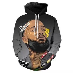 Nipsey Hussle Hoodie 3D Printing plus Size Sweater