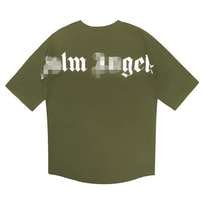 Palm Angle T Shirts Candy Color Puff Print Loose