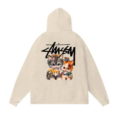 Stussy Hoodie Fall/Winter Fleece Hooded Sweater