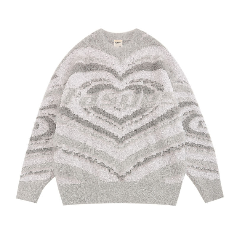 Women Sweater Japanese Fresh Sweet Wind Gradient Color Knitted Sweater