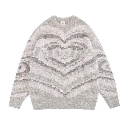 Women Sweater Japanese Fresh Sweet Wind Gradient Color Knitted Sweater