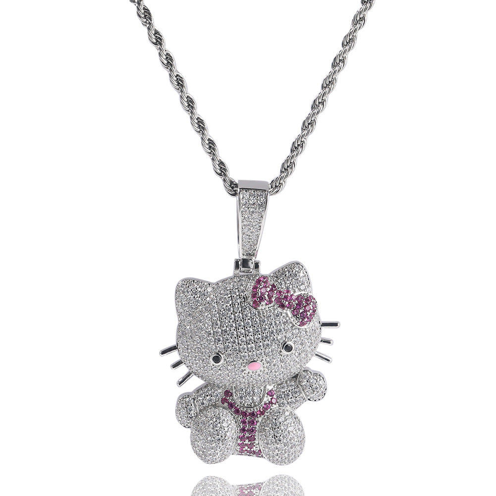 Jewelry cartoon style bow catNecklaces Crosses Spectrum Necklaces Hello Katie