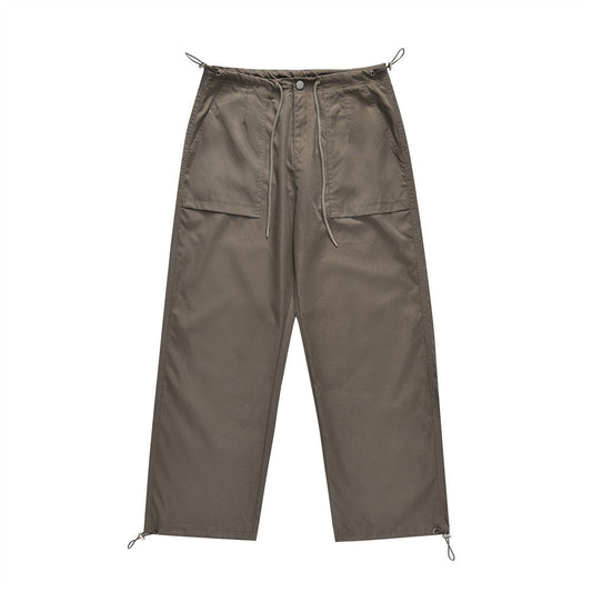Men Sweatpants Loose Casual Trousers Tooling Sports Drawstring Ankle Banded Pants