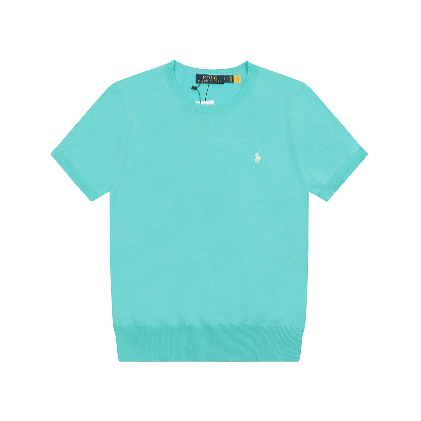 Ralph Lauren Knitted sweaters Ralph Lauren Knitted Short Sleeved Shirt RLl Pony Standard Knitted Twist Embroidered Short Sleeve Top T-Shirt