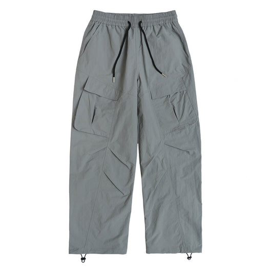 Men Sweatpants Tactical Pants Pleated Multi-Pocket Workwear Casual Sweatpants