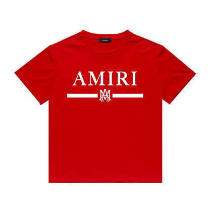 Amiri T Shirt Printed Casual Hip Hop round Neck Short Sleeve T-shirt