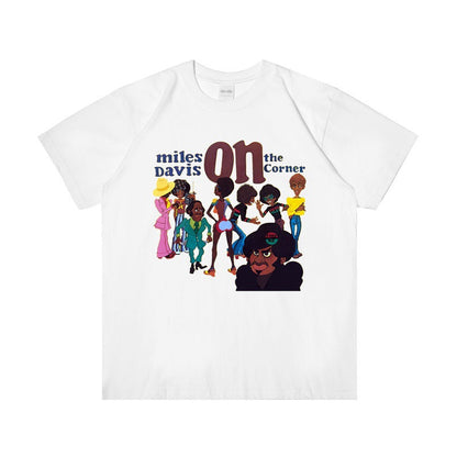 Rock Star T Shirt Dark Prince Miles Davis Printed T-shirt Cotton Short Sleeve