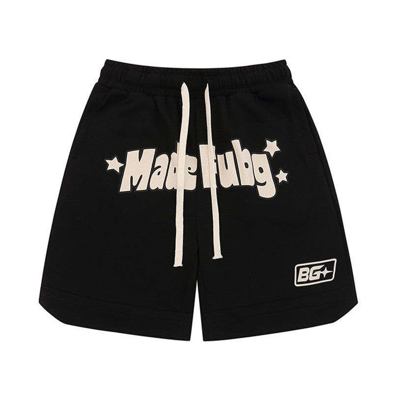 Men Shorts Elastic Waist Loose Wide Leg Sports Summer