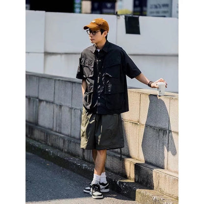 Men Shirts plus Size Loose Casual Jacket