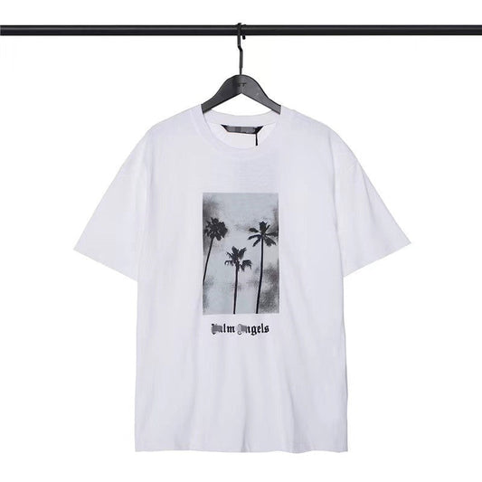 Palm Angle T Shirts Coconut Print Loose Casual