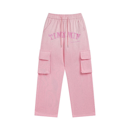 Cargo Pants Letter Print Low Waist Casual