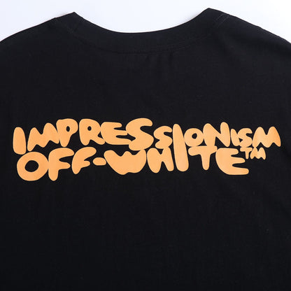 Ow T Shirts Yellow Letter Printing for Men and Women