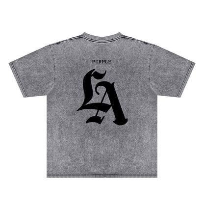 Purple Brand Distressed T Shirts Short Sleeve