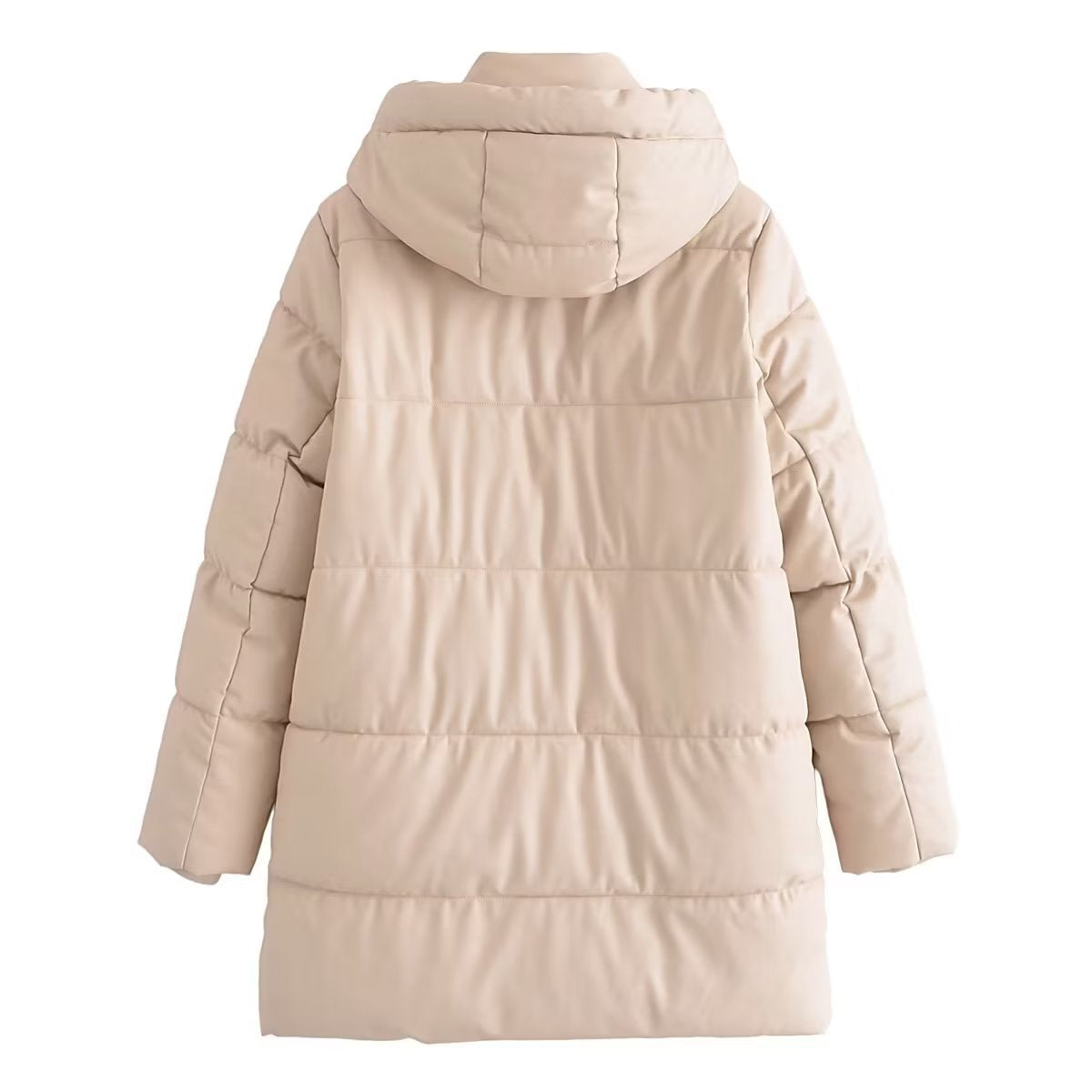 Women Cotton Coat Warm PU Leather Jacket
