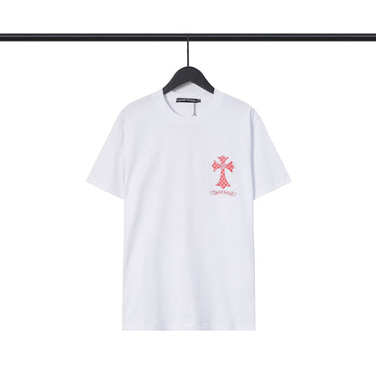 CHH Chrome Heart T Shirts Sanskrit Color Printing Loose Cotton Casual Crew Neck Short Sleeve T-Shirt