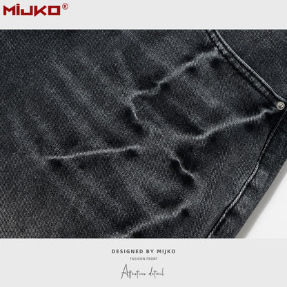 MIJKO Men Shorts Make Old Denim Shorts