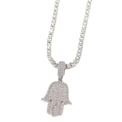 Jewelry Zircon Fatima Hand Pendant Hip Hop Rap rapper St. Valentine's Spectrum Far East