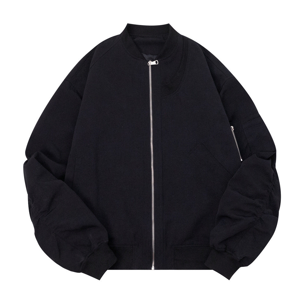 Men Jacket Coat Sleeve Baggy Coat Men's Baseball Uniforms Pilot Jacket Autumn and Winter