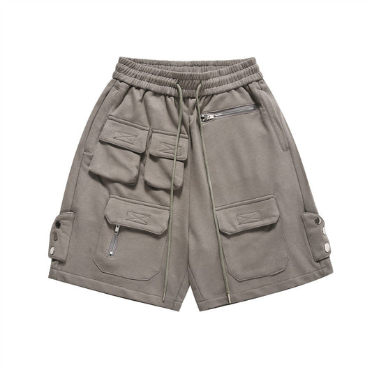 Men Shorts Multi-Pocket Workwear Loose Summer Sports