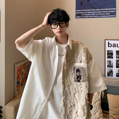 Men's Shirt Summer Fake Two-Piece Fashion