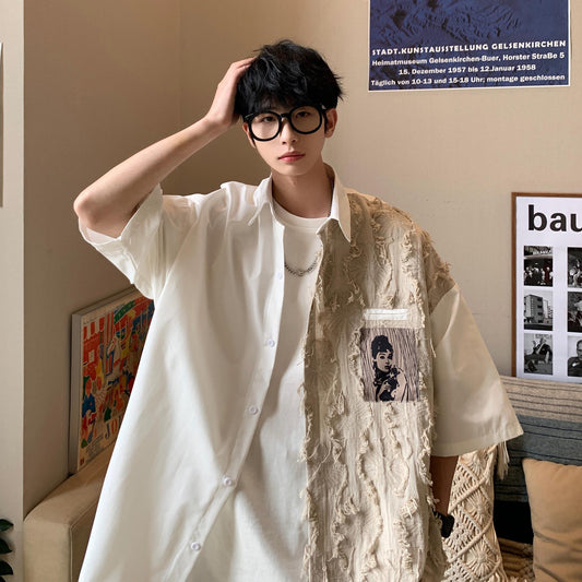 Men's Shirt Summer Fake Two-Piece Fashion