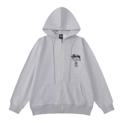 Stussy Hoodie Zip-Up Cardigan Classic Hooded Sweater