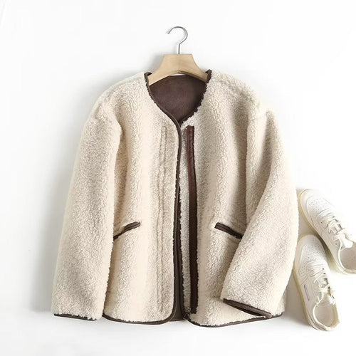 Women Cotton Coat Idle Style Loose Zip