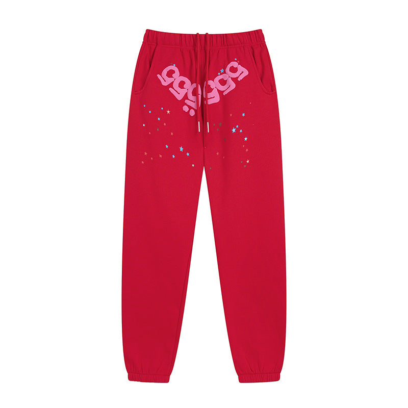 Sp5der Sweatpants Sports Pants Ankle-Tied Fleece Casual