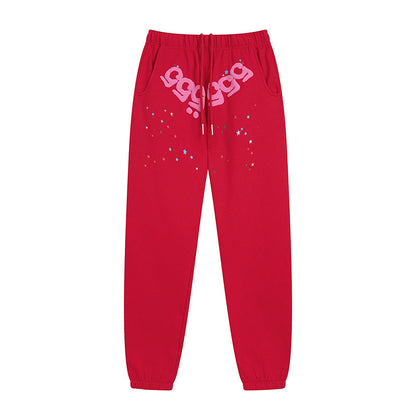 Sp5der Sweatpants Sports Pants Ankle-Tied Fleece Casual