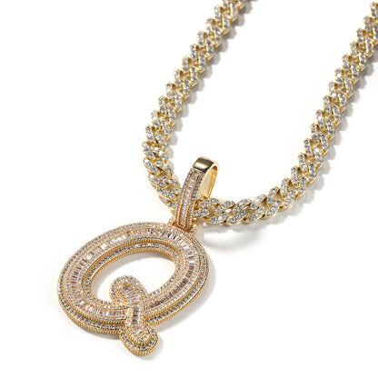 Jewelry Hip Hop Jala Letter Pendant Copper Inlaid Zircon Full Diamond Necklace Word Up Spectrum