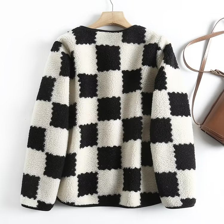 Women Cotton Coat Imitation Lamb Plush Loose