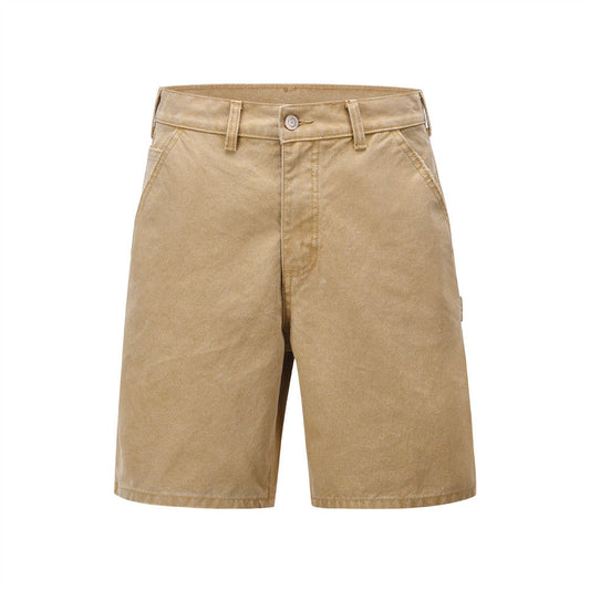 Men Shorts Simple Worn Denim Cargo Pants Loose