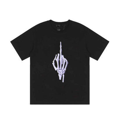 Vlone T Shirts Skull Palm Diamond Large V Printed Short Sleeve Men and Women Couple High Street Half Sleeve