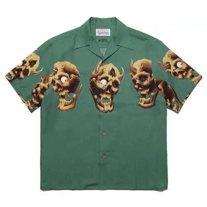 GUILTYPARTIES TIGER Shirts Skull Hawaiian Short Sleeves