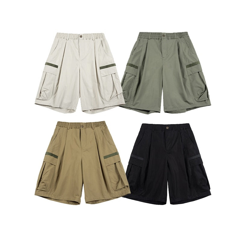 Unisex Shorts Loose Casual Pants Cargo Shorts Large Pocket