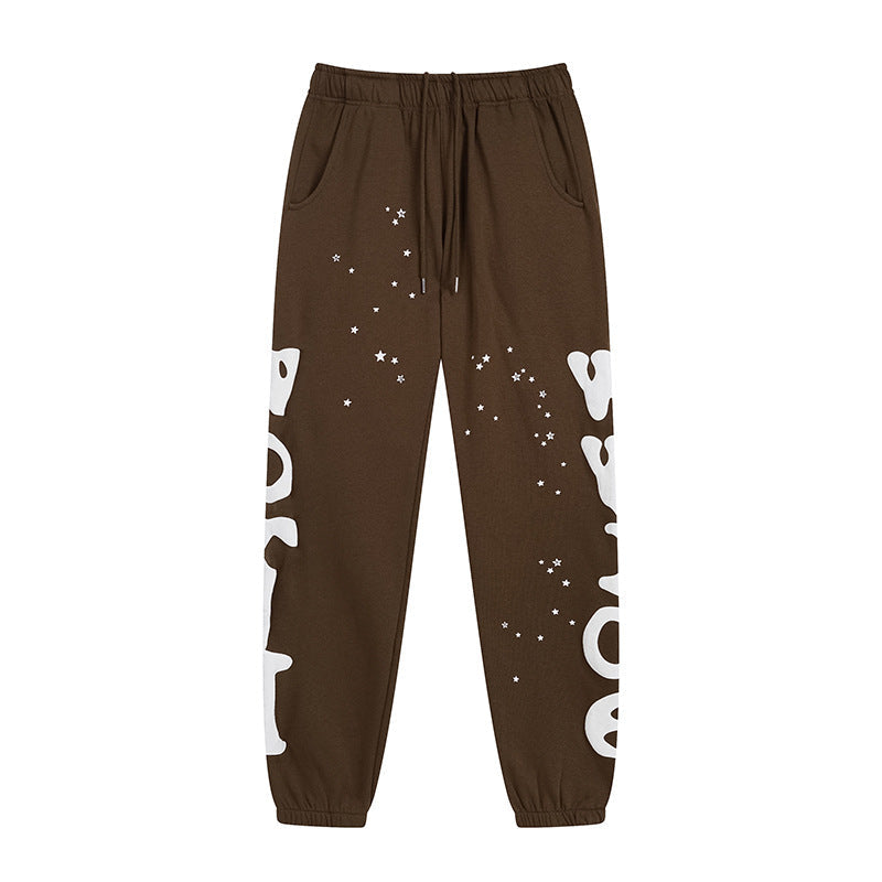 Sp5der Sweatpants Sports Pants Ankle-Tied Fleece Casual