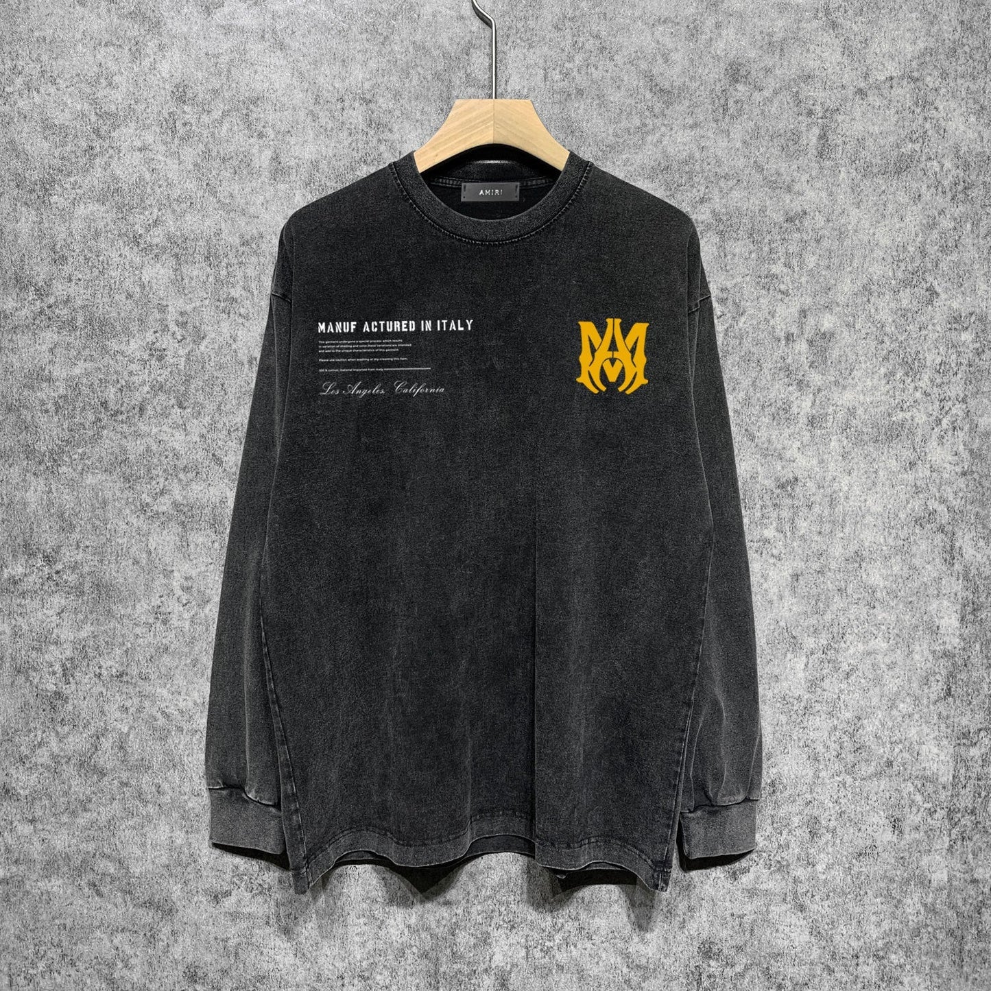 Amiri Long-Sleeve Shirt Vintage Distressed Long Sleeve T-shirt