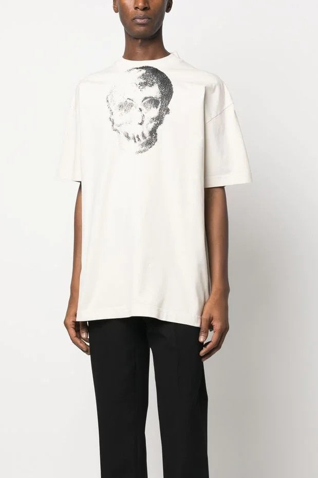 Palm Angle T Shirts Half Skull Pattern
