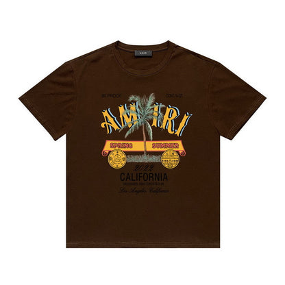 Amiri T Shirt Casual Hip Hop round Neck Short Sleeve T-shirt