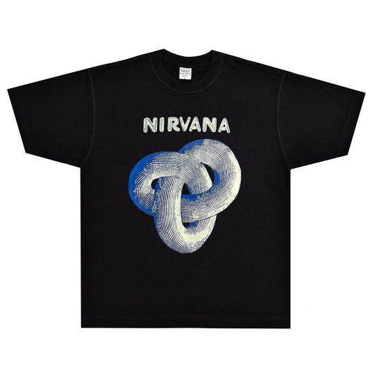 Rock Star T Shirt Nirvana Band Rock American Loose Printed Vintage Short Sleeve