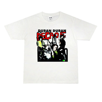 Rock Star T Shirt Duran Duran Band Printed T-shirt Cotton Short Sleeve Loose Heavy round Neck