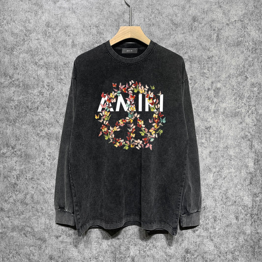 Amiri Long-Sleeve Shirt Vintage Distressed Long Sleeve T-shirt