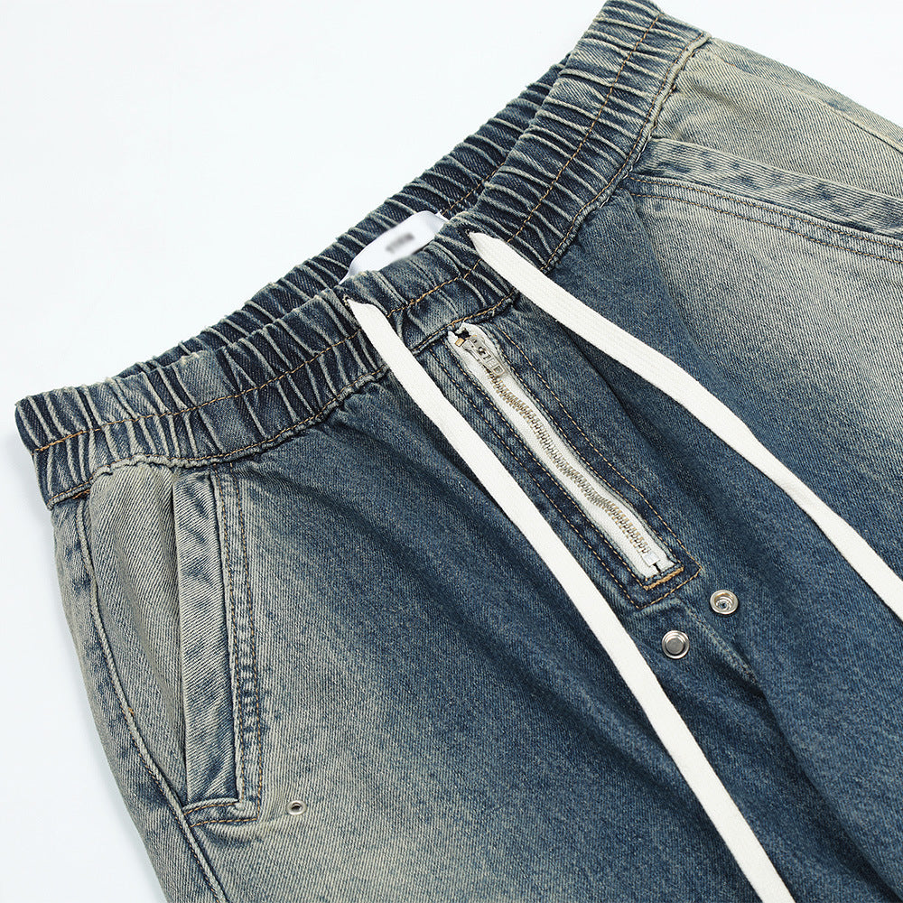 Men Jeans Tie-Dye Gradient Loose Cool