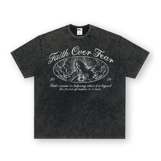 Vintage T-shirts Vintage Printed Short Sleeve T-Shirts Washed and Old