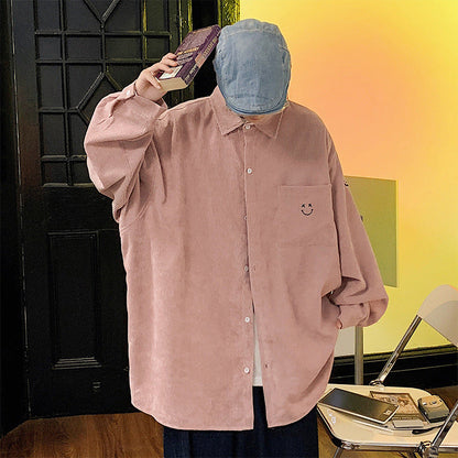 Men's Shirts Corduroy Long Sleeve Shirt Fashion